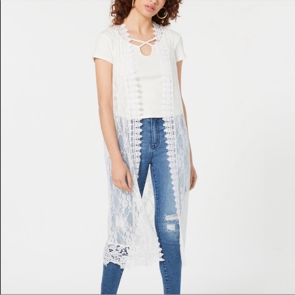 Full Circle Trends Lace Sleeveless Duster